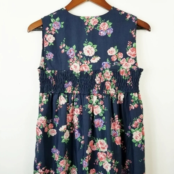 BEAMS BOY Japan Sleeveless‎ Floral Midi Dress Small - Picture 6 of 8
